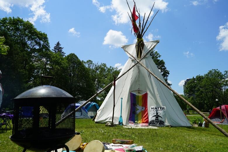 A white teepee 