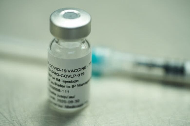 Vial of a vaccine candidate.