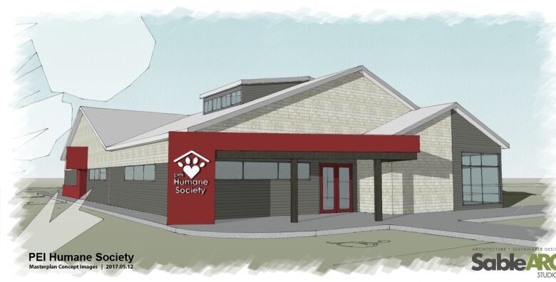 A rendering of the new animal shelter in Charlottetown.