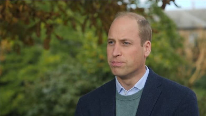 Balding man in green sweater and blue blazer. 