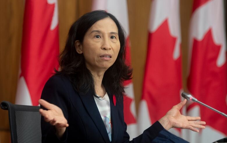 Canada's Chief Public Health Officer Theresa Tam responds to a question during a news conference in Ottawa, Tuesday, November 10, 2020.