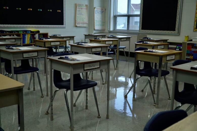 an empty school classroom