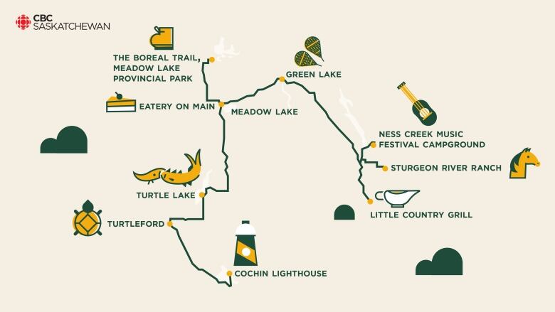 Map showing Green Lake and region.