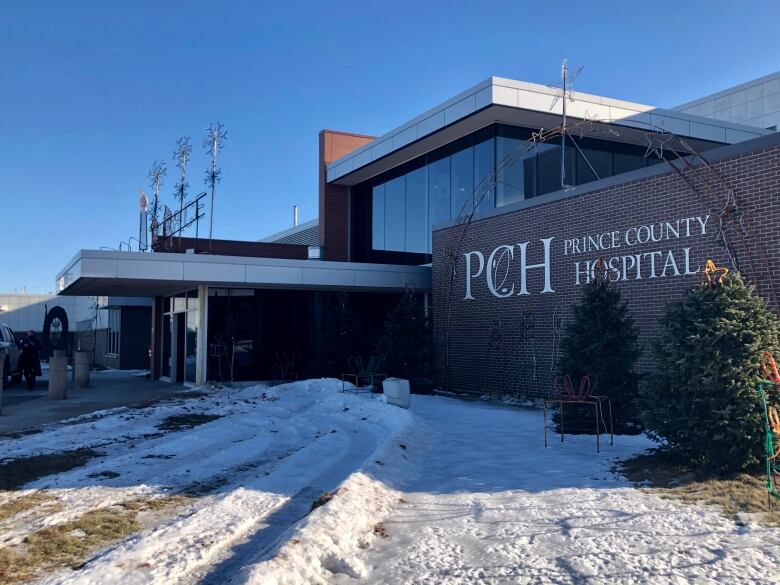 A shot of the Prince County Hospital during the winter.