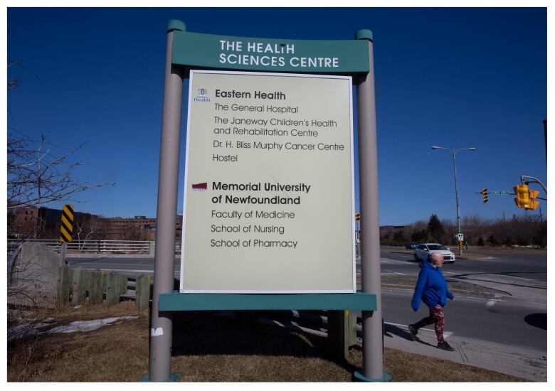 The sign for the Health Sciences Centre in St. John's.