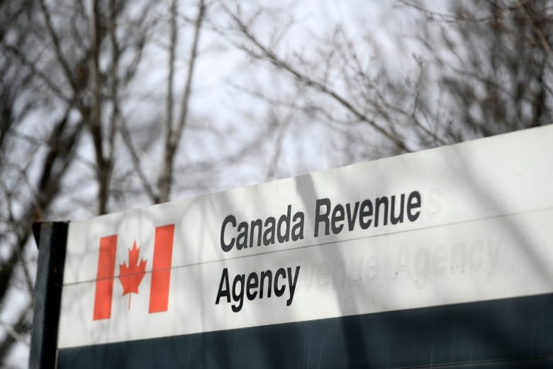 A Canadian government sign for the Canada Revenue Agency.