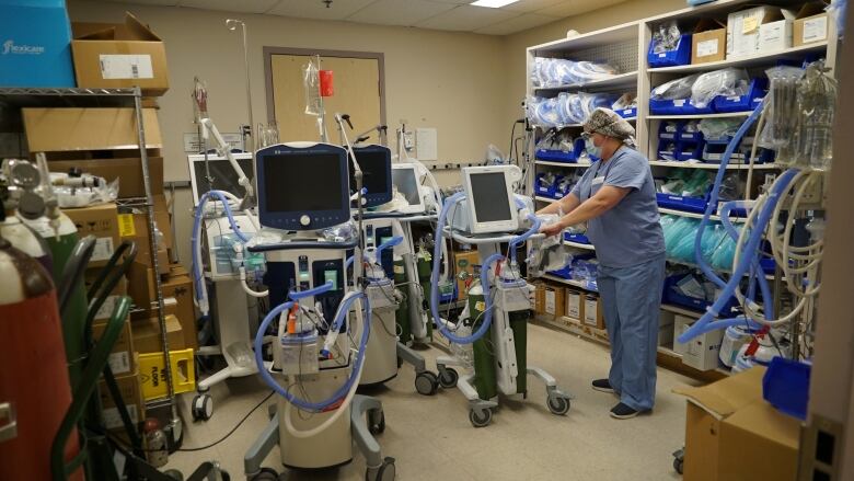 Inside the ICU at Guelph General Hospital on April 27, 2021.