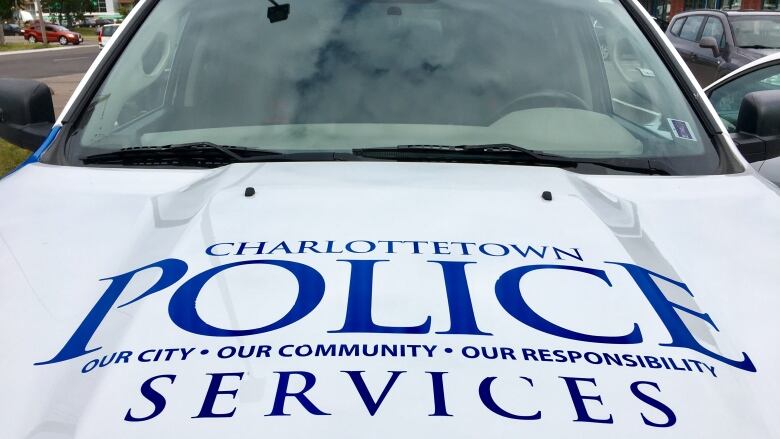 Hood of Charlottetown police car.