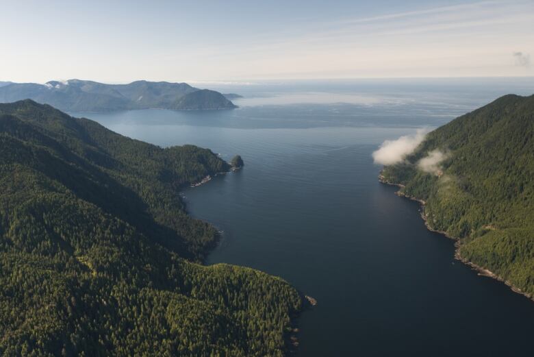 An aerial view of picturesque islands.