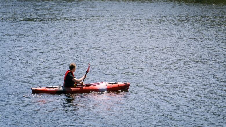 A person in a kayak