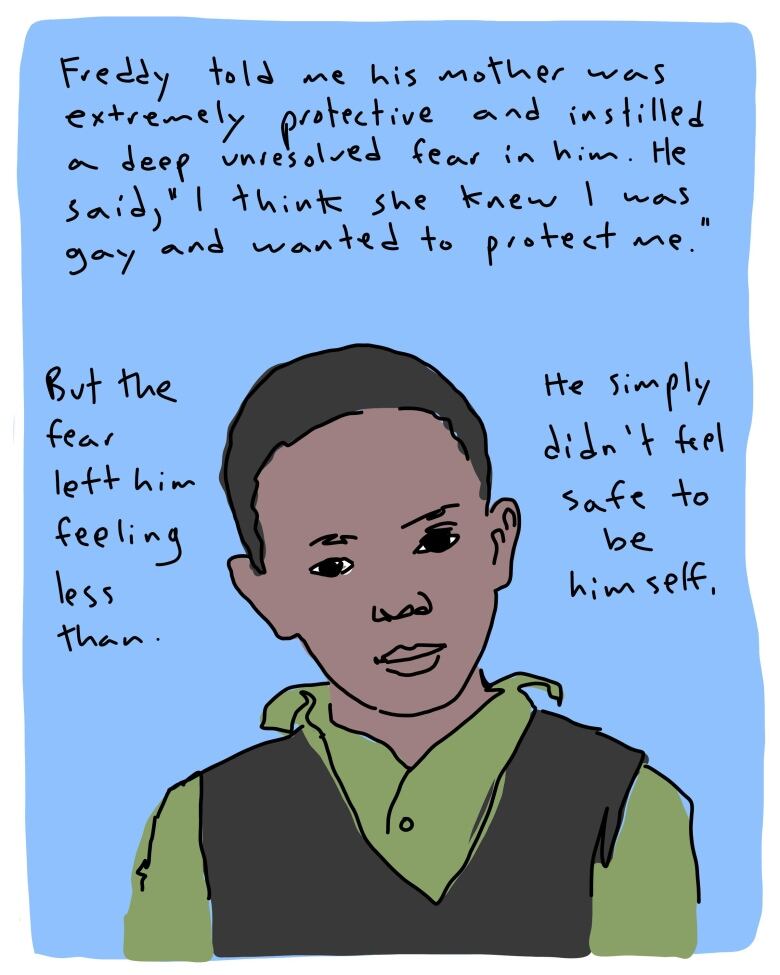 A graphic image with a Black boy. The text reads 