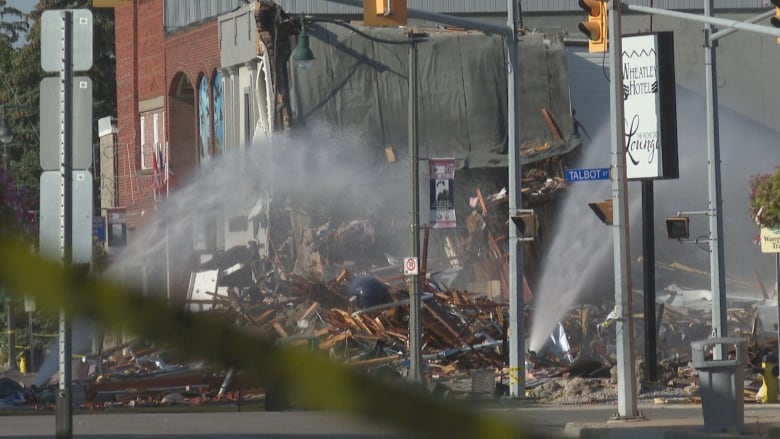 Two buildings were reduced to rubble after an explosion in Wheatley on August 26, 2021.