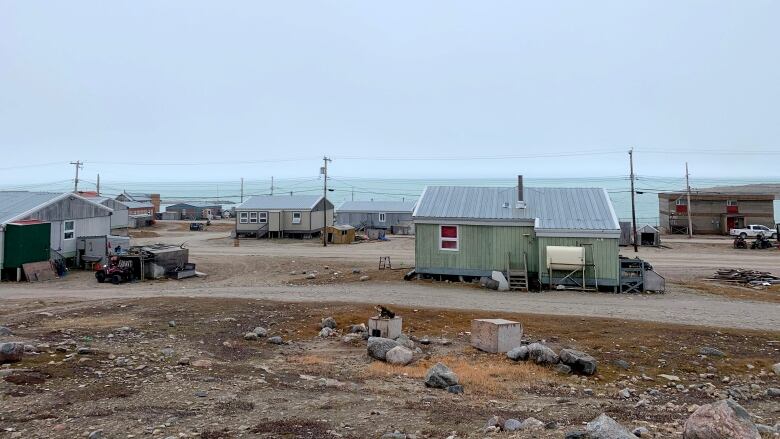 Some houses in an Arctic community.