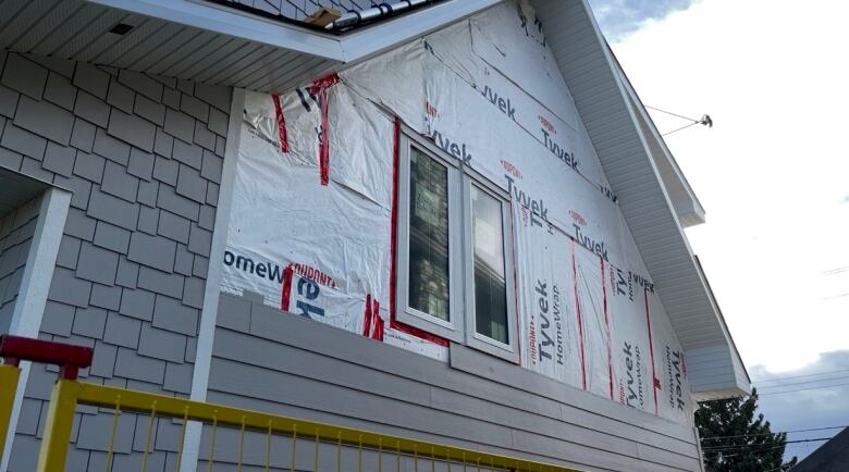 A house under construction in Calgary.