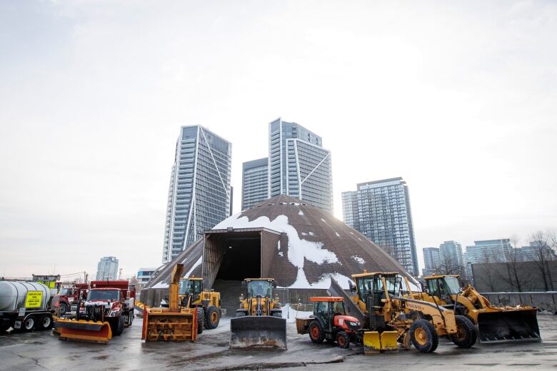 Barbara Gray, General Manager of Transportation Services with the city of Toronto, speaks to members of the media about the citys snow clearing plan ahead of an expected snowstorm, at a downtown works yard, on Feb. 1, 2022.