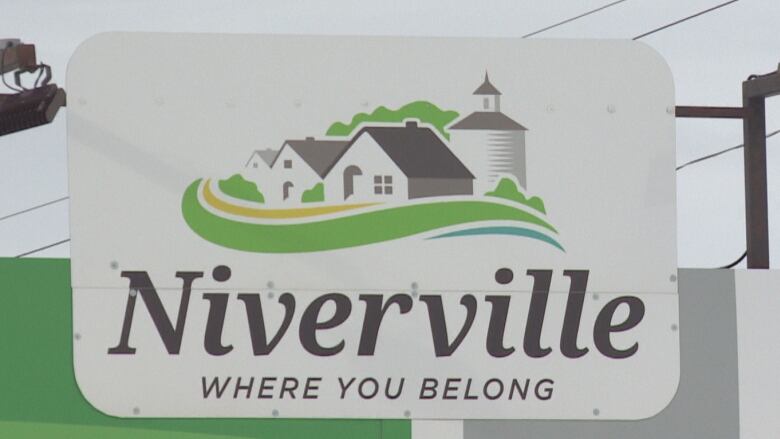 A sign leading into the southern Manitoba town of Niverville.