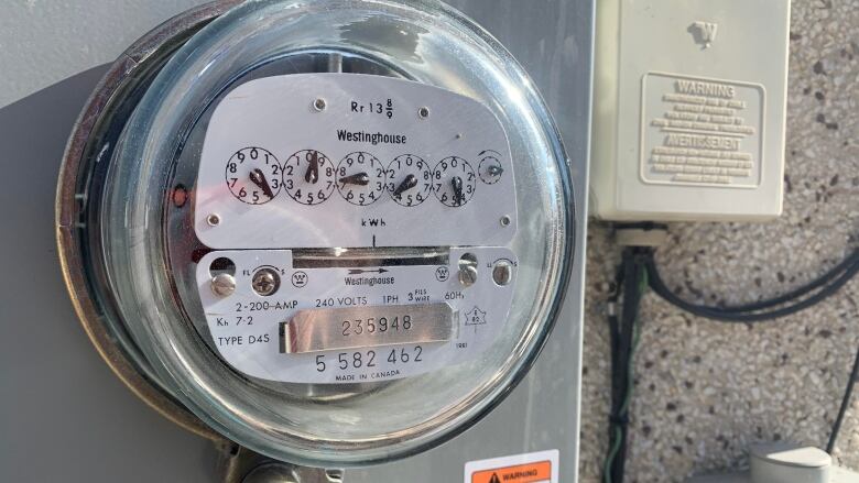 A residential electrical meter in Calgary. 