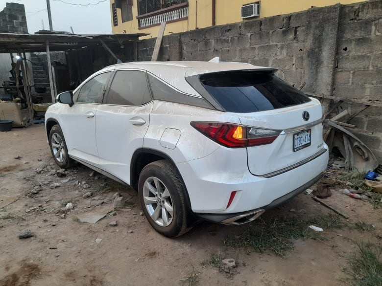 Marketplace researchers found stolen vehicles from Ontario and Quebec in Lagos, Nigeria. This 2018 Lexus RX was sold from a Niagara area dealership.