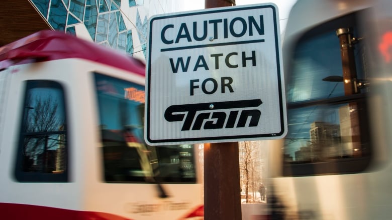 A CTrain is pictured.