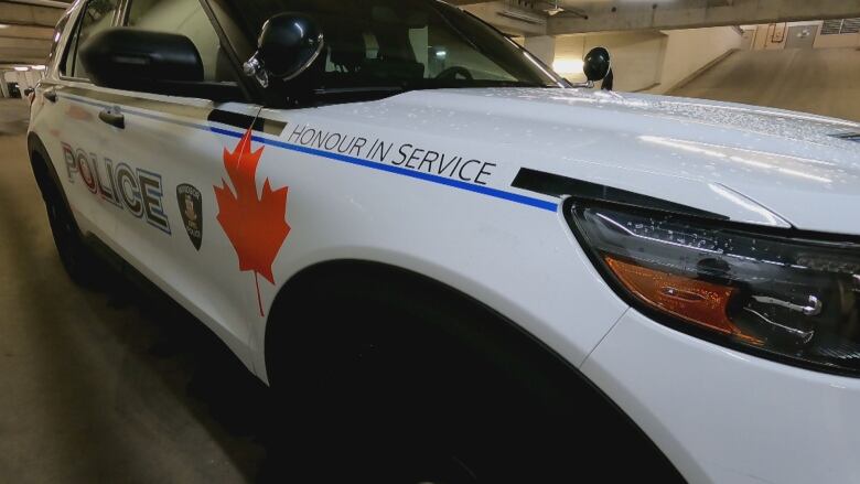 A close-up photo of a police car