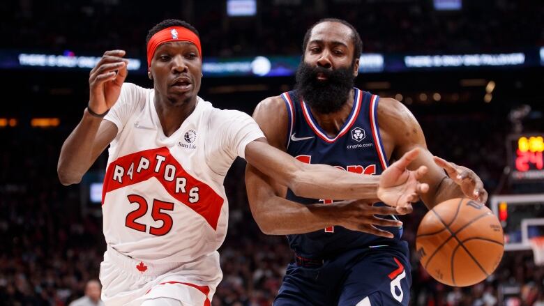 Chris Boucher and James Harden.