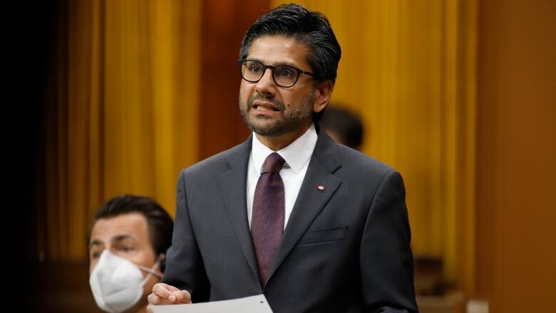 Ottawa Centre Liberal MP Yasir Naqvi rises during Question Period in the House of Commons.