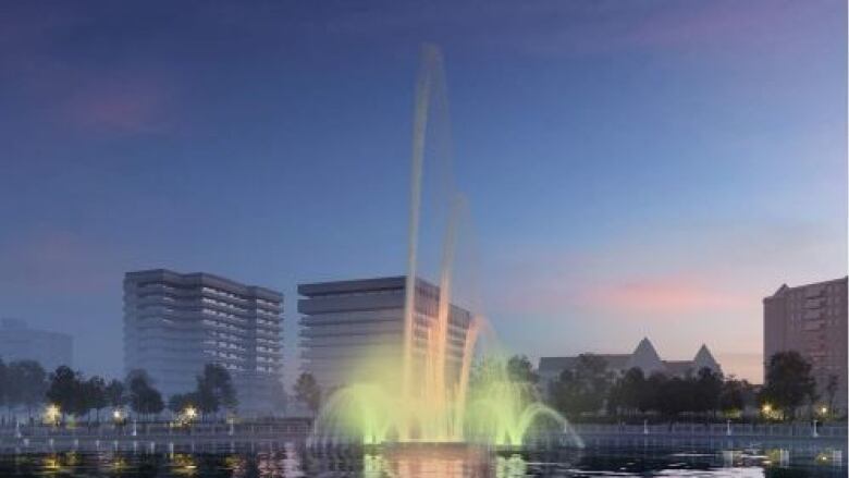 A rendering of the new design for the Charles Brooks Memorial Peace Fountain at Reaume Park was created by the architecture firm Partisans.