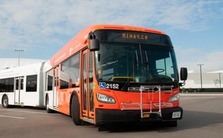 A picture of a MiWay bus.