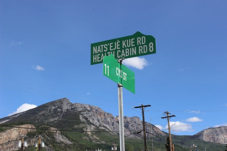 A pair of street signs that indicate an intersection.