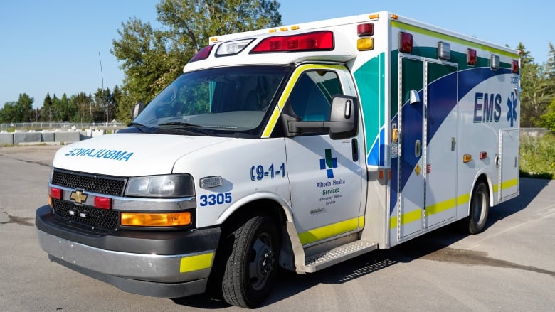 An ambulance is pictured