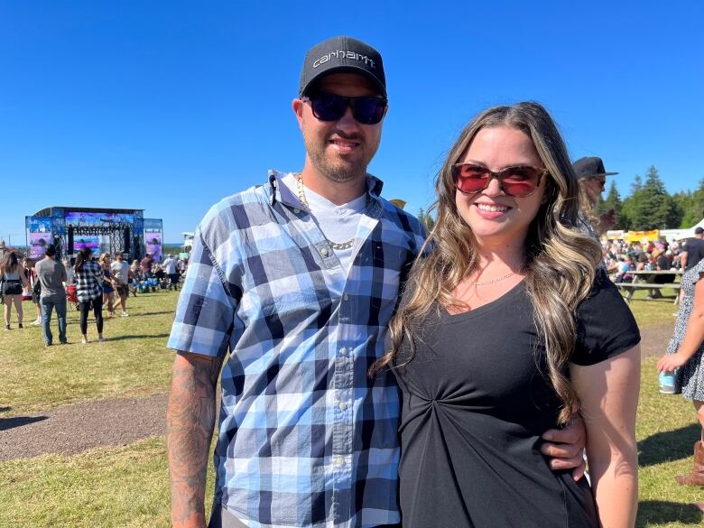 Tyler Lirette and Natasha Bastarache at the Cavendish Beach Music Festival.