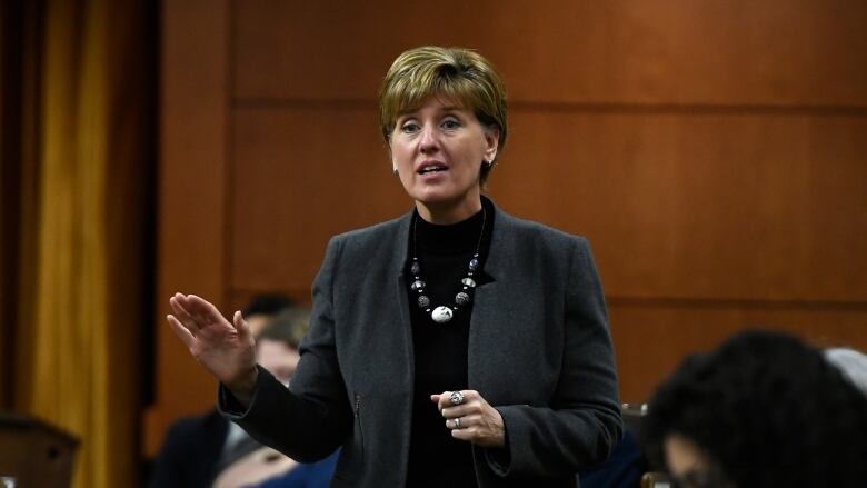 Minister of Agriculture and Agri-Food Marie-Claude Bibeau rises during Question Period in the House of Commons on Parliament Hill in Ottawa on June 10. 