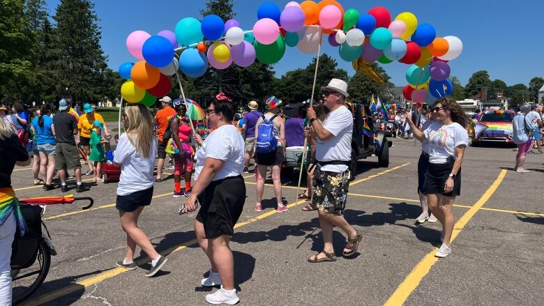 The streets of downtown Charlottetown were full of rainbow-clad supporters during P.E.I.'s Pride Parade in July 2022. 