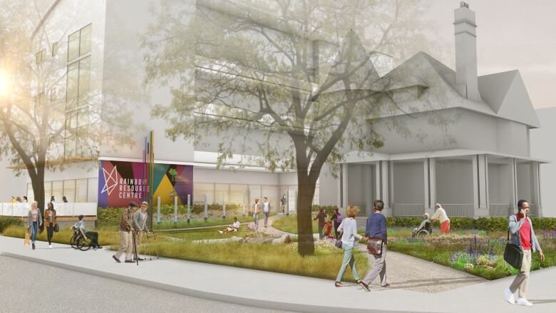 An artist's rendering of what a new housing complex for LGBT seniors will look like once its built. 