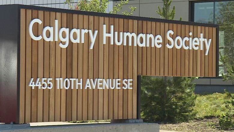 A photo taken outside the Calgary Humane Society.