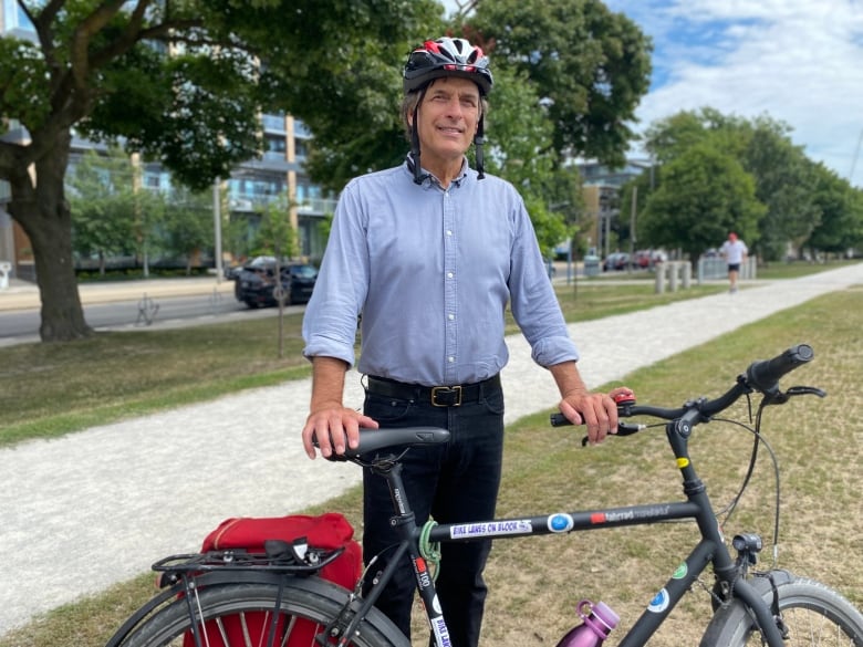 Albert Koehl stands with his bike in Sir Winston Churchill Park. He is the founder of the Toronto Community Bikeways Coalition, one of 16 groups asking the Chief Coroner's office to review walking and cycling deaths caused by larger vehicles.