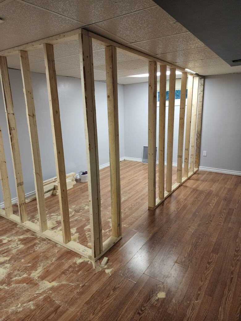 A room under construction.