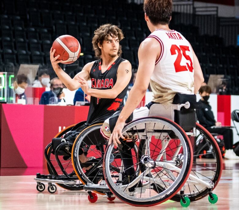 Regina's Garrett Ostepchuk, left, will help lead the way as captain of the men's under-23 wheelchair basketball team at the world championship this week in Phuket, Thailand.