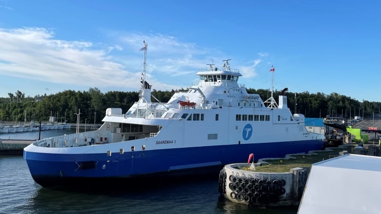 P.E.I. ferry Saaremaa at the dock in Caribou.