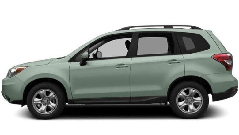 A stock image of a green Subaru Forester.