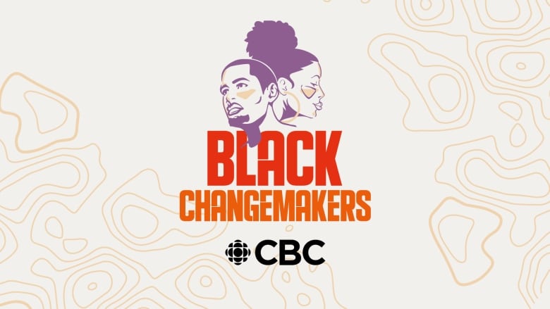 A graphic of a Black man and woman with the words 'Black Changemakers' as well as the CBC logo.