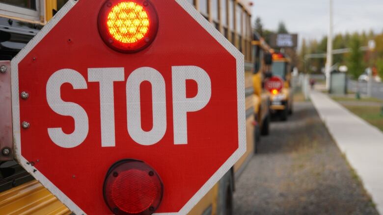 A school bus stop arm.