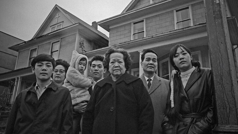 Vancouvers Chan Family, driving force behind the freeway fight in the Chinatown and Strathcona neighbourhoods, appears in this 1968 still photo.