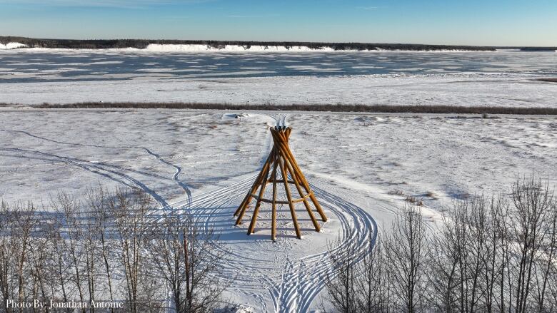 Teepee in winter.