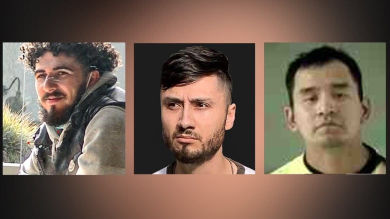 Three men who are believed to be part of the Wolfpack Gang