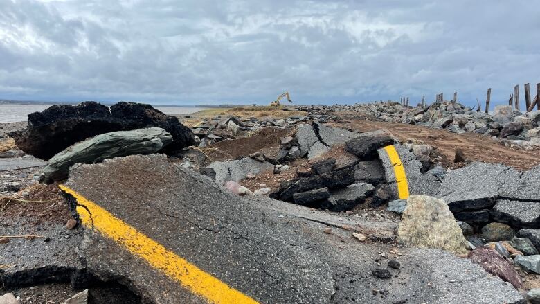 Damage caused by Fiona on Big Island, near the community of Merigomish. 