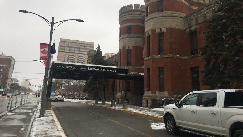 The Delta Armouries in London, Ont. Police have asked for a search warrant to the room where the alleged sexual assaults took place. 