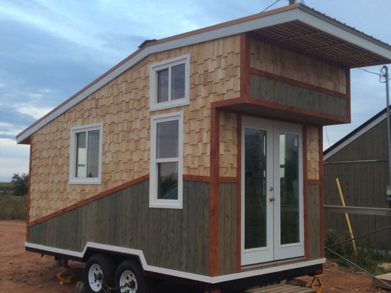  A 8x16 foot tiny home designed and build by Roger Gallant, of EcoEnviroBuilders.