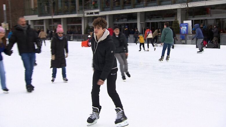 People ice skating