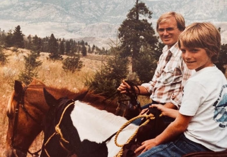 Former Kamloops MP Nelson Riis, seen here with his son in a photo from 1980s, is calling on Prime Minister Justin Trudeau to stop the live export of horses to Japan.